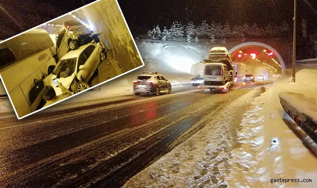 Zincirleme kazada kapanan Bolu Dağı Tüneli 5 buçuk saat sonra açıldı!