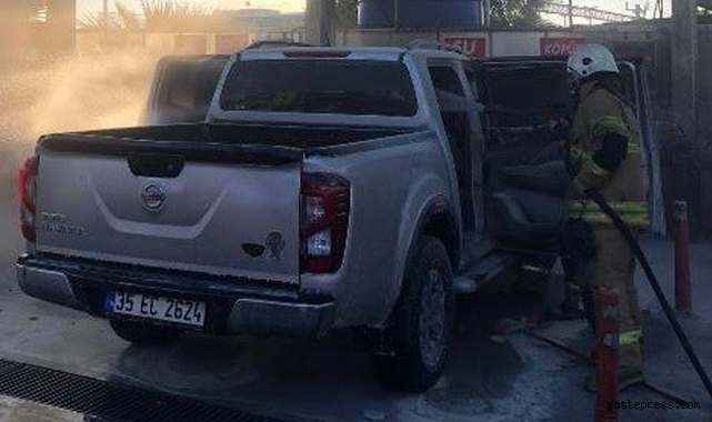 İzmir’de araç yıkama sırasında çıkan yangında bir çocuk yaralandı!