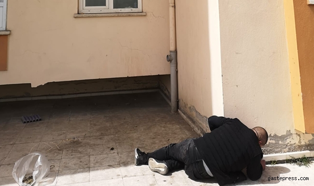 Kayseri'de, yakalanacağını anlayan şahıs 1. kattan atladı!