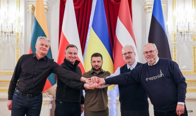 Ukrayna, Polonya, Estonya, Letonya ve Litvanya’dan Rusya’ya karşı “birlik” mesajı!