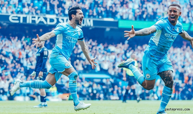 İngiltere'de şampiyon Manchester City! İlkay Gündoğan tarih yazdı!