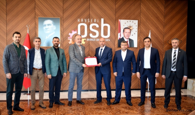 Kayseri OSB Başkanı Yunus İmamoğlu, Enerji Yönetim Sistemi Belgesi'ni  aldı!