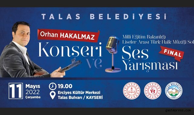 Kayseri Talas'ta Liseliler yarışacak, Hakalmaz söyleyecek! 