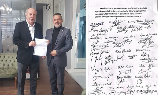 Memleket Partisi Kayseri İl ve İlçe Başkanları istifa etti!