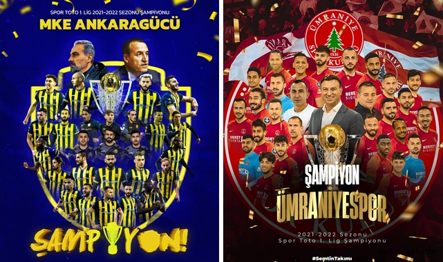 Süper Lig'e yükselen ilk iki takım Ankaragücü ile Ümraniyespor oldu!