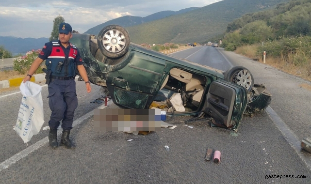 Aydın'da karşı şeride geçen otomobil takla attı! Ölü ve yaralılar var!