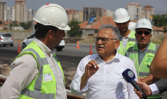 Başkan Büyükkılıç, Talas Raylı Sistem Hattı’nı denetledi!