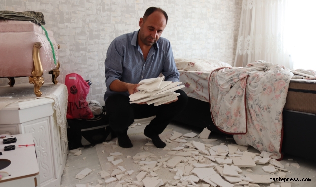 Evleri başlarına yıkıldı, o anlar kameraya yansıdı!