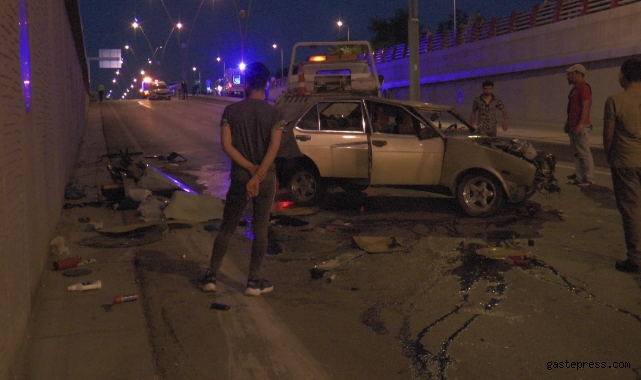 Kayseri’de 6 araç alt geçitte birbirine girdi: 4 yaralı!
