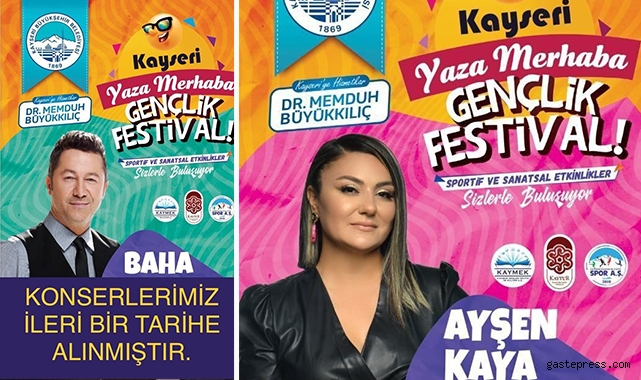 Kayseri'de Baha ve Ayşen Kaya Konserleri ertelendi!