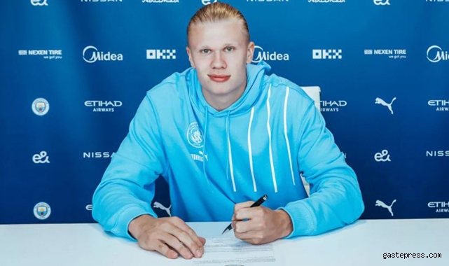 O artık Manchester City'li! Erling Haaland resmen imzayı attı!