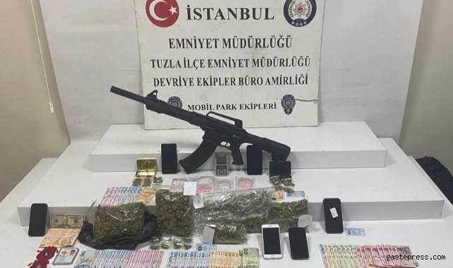 Pendik’te uyuşturucu ticareti yapılan iş yerine operasyon!