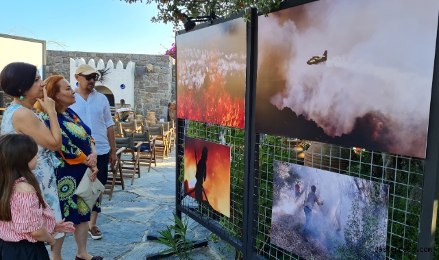 Yangınlarda çektiği fotoğraflardan sergi açtı!