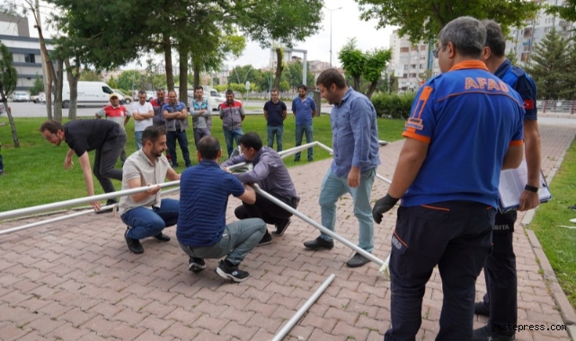 Kayseri Melikgazi Belediye personeline AFAD'dan uygulamalı eğitim!