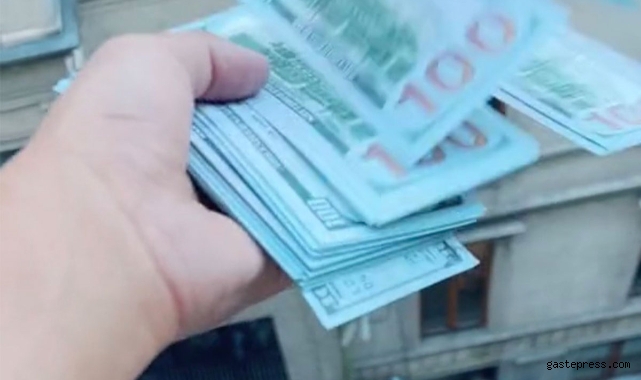 Otel penceresinden dolar saçan şahıs yakalandı!