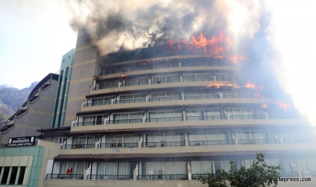 Uygulama otelinin yanan odaları görüntülendi!
