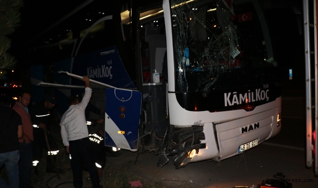 Afyonkarahisar’da yürekleri ağza getiren otobüs kazası!