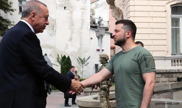 Erdoğan-Zelenski ile Lviv'de bir araya geldi! Tarihi görüşme! İlk kareler geldi!