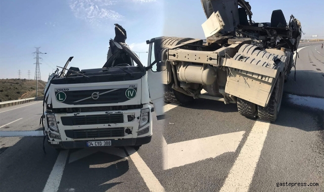 İstanbul'da akıllara durgunluk veren kaza; dorsesi ve kupası kopan kamyondan sağ çıktı!