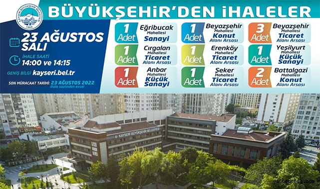 Kayseri Büyükşehir'den İhale!