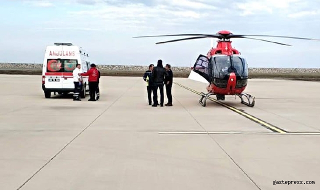 Kayseri’de Hava Ambulansı Hızır Gibi Yetişiyor!