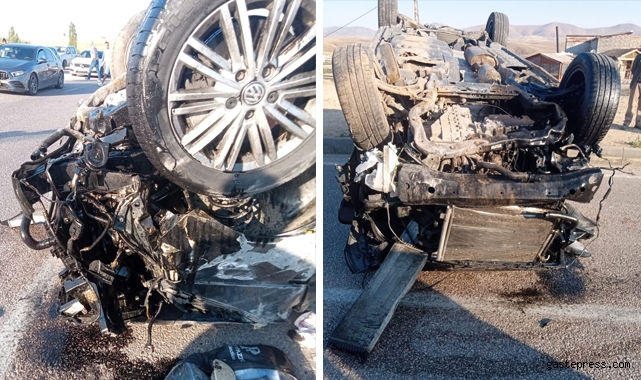 Kayseri'de Otomobil takla attı: 1 kişi öldü, 4 kişi yaralandı!