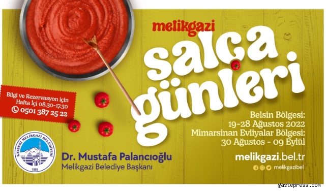 Kayseri Melikgazi’de “salça günleri” başlıyor!