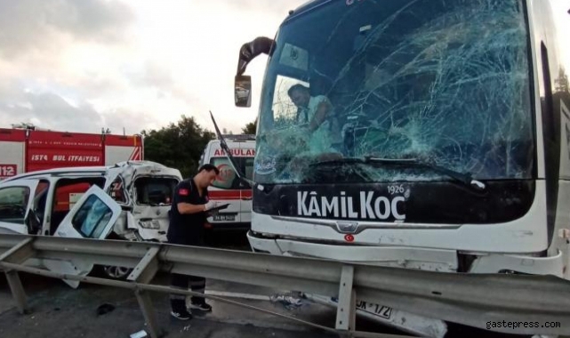Kemerburgaz'da zincirleme kaza! 5 yaralı!