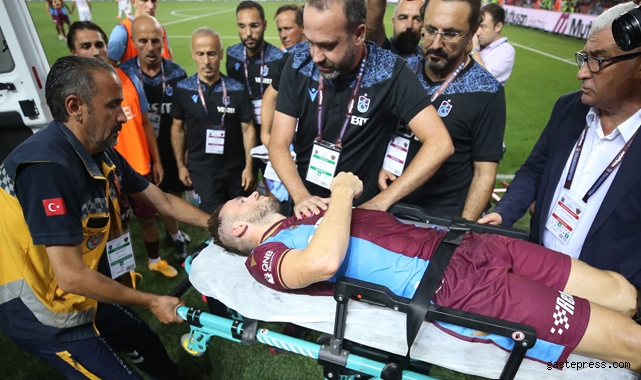 Trabzonspor'da sakatlık şoku! Visca hastaneye kaldırıldı!
