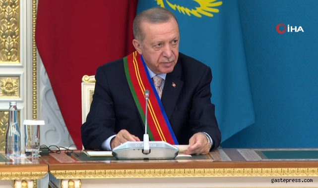Cumhurbaşkanı Erdoğan: 'Kazakistan ile orta koridorun geliştirilmesi için çalışmalara devam edeceğiz'