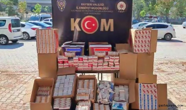 Tütün kaçakçılarına darbe: 210 bin dal makaron ele geçirildi!