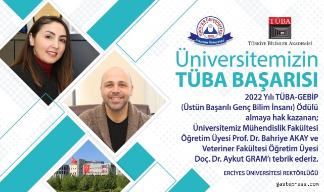 ERÜ’ye TÜBA’dan 2 ödül!