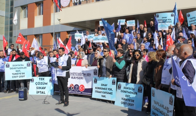 Kayseri’de sendikaya bağlı öğretmenler iş bıraktı!