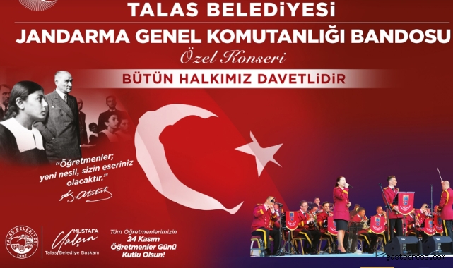 Kayseri Talas'ta Jandarma Konseri heyecanı!