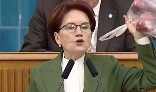 Meral Akşener kürsüde elma, peynir, yumurta gösterip tek tek fiyat artışlarını anlattı! Gerçek enflasyon kaç?