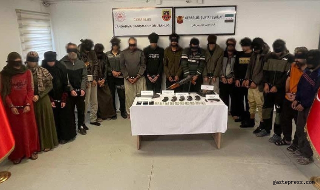 Gaziantep jandarması Suriye'de 18 DEAŞ'lı ve PKK'lı teröristi yakaladı!