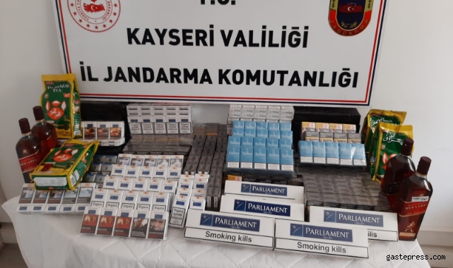 Kayseri’de 725 paket kaçak sigara ele geçirildi!