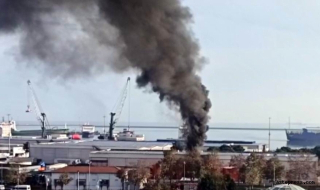 Samsun limanında yağ tankı bomba gibi patladı, facianın eşiğinden dönüldü!