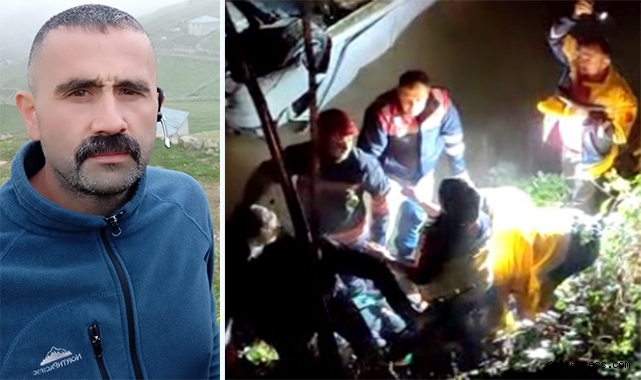 Yağmurda kontrolünü kaybettiği otomobili ile Ağasar Deresi'ne uçtu: 1 yaralı!