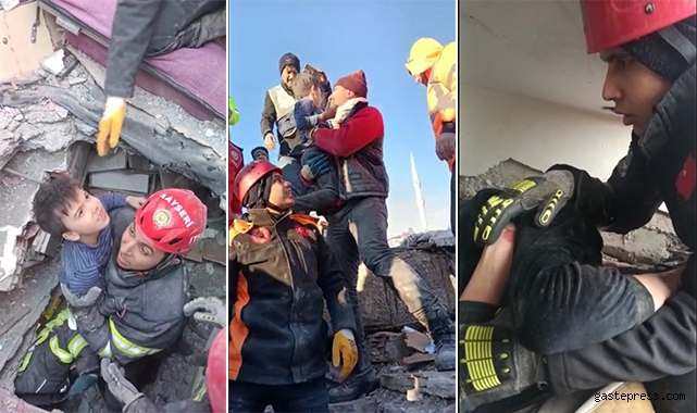 Kayseri İtfaiyesi deprem bölgesinde hayat kurtarıyor