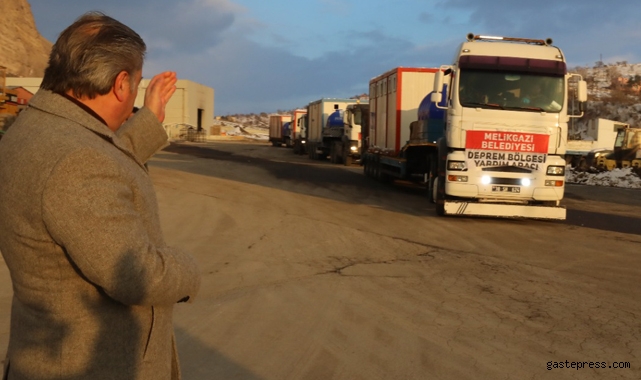 Melikgazi, Hatay’a Mobil WC, Duş, Konaklama Konteynerleri ve SU Arazözü Yolladı!