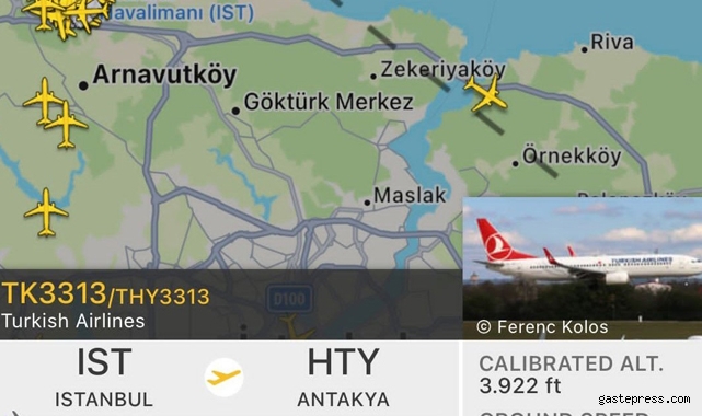 Pist onarımı tamamlanan Hatay Havalimanı’na ilk uçuş gerçekleşti!