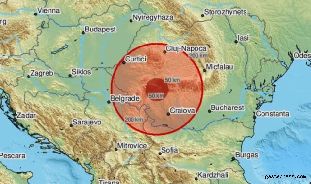 Romanya’da 5.7 büyüklüğünde deprem meydana geldi!