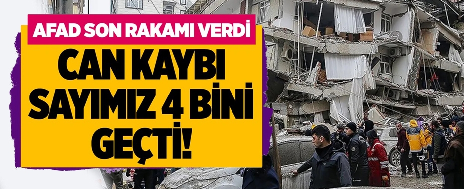 Türkiye'yi yasa boğan depremlerde son durum: Can kaybı 4 bini geçti!