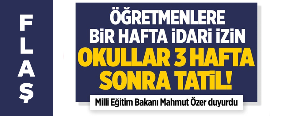 Okullar Nisan'da ara tatile girecek! Milli Eğitim Bakanı'ndan öğretmenlere 'izin' müjdesi!