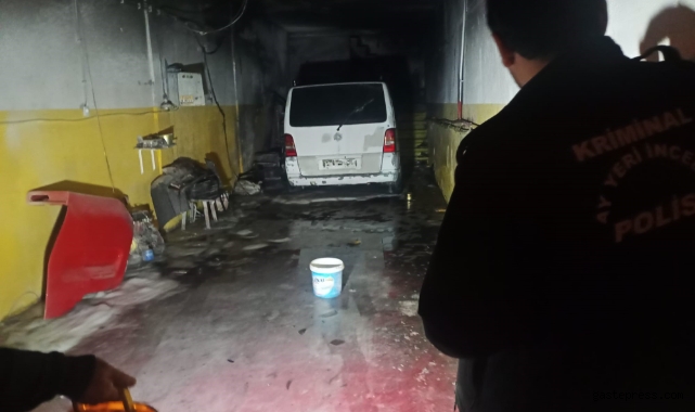 Oto tamircide çıkan yangında 1 kişi yaralandı!