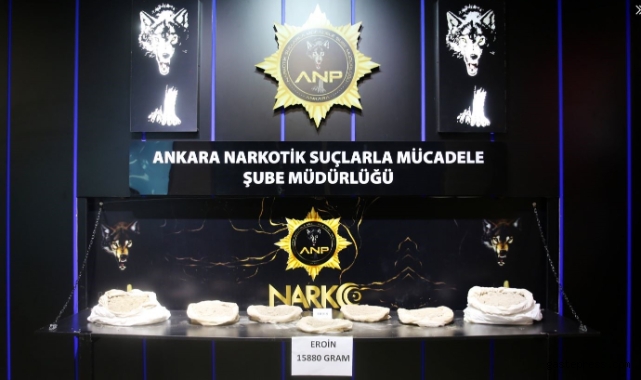 Ankara’da 15 kiloyu aşkın eroin ele geçirildi!