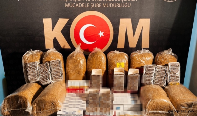 Karabük'te 55 kilogram kaçak tütün ve 7 bin makaron ele geçirildi!