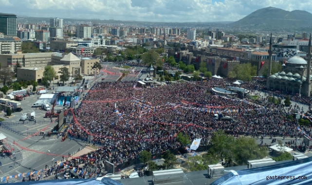 Kayseri'de Erdoğan'ın mitingine rekor katılım!