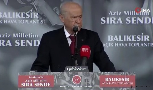 MHP lideri Bahçeli, Balıkesir'de vatandaşlara hitap etti!